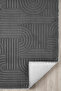 Bohem Emboss Premium Series Non-Slip Base Gel Base Rug Runner Dark Gray - 5