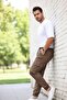 Men's Parachute Fabric Style Jogger Sports Pants with Pockets and Elastic Waist - 4