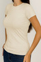 Women's Short Sleeve Crew Neck Body Ecru - 9