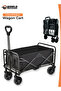 Foldable Shopping Cart, Heavy Duty 100kg Utility Trolley with Adjustable Handle & 360° Wheels, Black