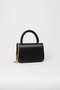Black Faux Leather Chain Strap Women's Shoulder and Hand Bag - 4