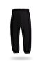 Boys/Girls Pocketless Jogger Sweatpants with Elasticated Cuffs Black
