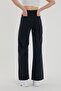 A.c.a.i.p Black Stretch Fabric Super High-Waist Relaxed-Leg Denim Palazzo Pants - 6