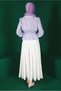 Flowered Blouse with Elasticated Waist and Sleeves 42888 - 3