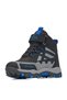 Unisex Children's Anti-Slip Sole Warm Lining Winter Velcro Outdoor Boots - Black Blue - 4