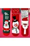 جوارب Hn Socks Rengarek ذات طابع العام الجديد، معبأة في صندوق هدايا بنمط مختلط، 3 قطع من الجوارب للجنسين - 6