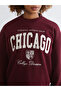 Chicago Printed Oversized Women's Sweatshirt - 3