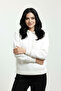White Women's Hooded Kangaroo Pocket Sweat 3 Thread Soft Puff Fabric - 2