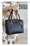 Justpolo Women's Black Lock-Detail 4-Compartment Adjustable Long-Strap Hand and Shoulder Bag - 4