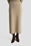 New Season Knitwear Buttoned Blouse Elastic Waist Pencil Skirt Bottom-Top Set - 5