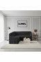 L Shaped Sofa Cover with Pleated Fabric, Skirt. 1 Pcs Stretchy L Seat Cover with Sponge