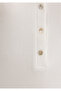 Long Sleeve Button Detail Ecru T-Shirt Fitted / Fitted Cut 1612886 -70057 - 6
