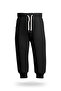Boys / Girls Jogger Sweatpants with Pockets, Cuffed Legs, Pack of Ribbed Knit Black