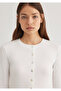 Long Sleeve Button Detail Ecru T-Shirt Fitted / Fitted Cut 1612886 -70057 - 5