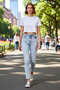 Women's Fashion High Waist Mom Fit Jean Plain Pattern Daily Combinations Weekend Seasonal Use - 2