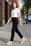 Women's Fashion Narrow Leg Woven Pants High Waist Cigarette Shape Stylish Night Summer