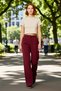 Women's Fashion Wide Leg Woven Pants High Waist Regular Length Casual Daily Summer Use - 3