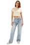 Women's Fashion Wide Leg Low Waist Baggy Jean Pants Cotton Casual Combinations Seasonal Use - 5