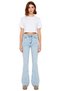 Women Fashion High Waist Flare Jean Long Length Casual Style Modern Design Seasonal Use - 5