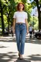 Women's Fashion High Waist Straight Jean Long Length Denim Casual Style Weekend Seasonal Use - 3