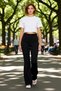 Women's Fashion High Waist Flare Pants Spanish Leg Woven Fabric Business and Casual Summer - 3