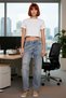 Women's Fashion High Waist Wide Leg Long Jean Cotton Casual Style Weekend Seasonal Use - 4