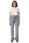 Women's Fashion High Waist Wide Leg Jean Pants Cotton Daily Use Seasonal Use - 5