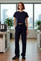 Women's Fashion Wide Leg Pleated Woven Pants High Waist Casual Daily Summer Use - 3