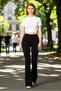 Women's Fashion High Waist Flare Pants Stretchy Knitted Fabric for Casual Combinations Summer - 2