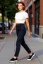 Women's Fashion High Waist Mom Jean Pipe Leg Daily Combinations Care Collection Seasonal Use