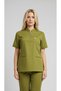 Women's Doctor & Nurse Uniform Set Lycra– Oil Green Scrubs Top and Pants Set Lycra - 2