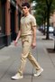 Men's Fashion Regular Fit Chino Gabardine Pants Cotton Casual for Daily Combinations Summer