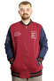 Men's Plus Size College Coats Zipper Jacket Reputation 23634 Burgundy