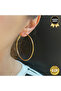 Non-Tarnish Steel Gold and Silver Thin Hoop Earrings - 3