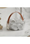Set of 2 Clear Storage Baskets with Leather Handle (22×8 cm) - 7