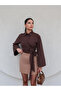 Women's Flared Sleeve Shirt with Tie Belt - 3