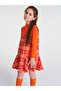 Girl's Orange Gilet Dress Set - 4