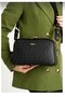 Justpolo Women's Black 5-Compartment Messenger Bag Shoulder Bag