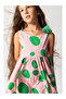 Pink Spotted Sleeveless Cotton Girl's Dress - 3