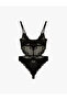 V-Neck Strap Lace Bodysuit - 6