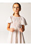 Half Sleeve Striped Cotton Girl's Dress - 3
