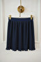 Navy Blue Women's Pleated Skirt Innerwear Elastic Waist Mini Lining Pleated Complementary - 7