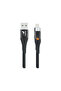 كابل USB إلى Type-C من القماش مع اضاءة بطول 1.2 متر