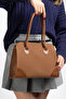 Modena Women's Suede Shoulder Bag Brown |   Zippered, Lined, Stylish Casual Model - 2