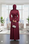 Satin Evening Dress Spanish Sleeve - 5