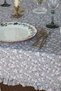 Tablecloth Grey Floral Ruffled Vintage 140X120Cm - 4