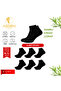 Bamboo Men's Black Short Socks 6-Pack, Washable, Seamless Toe