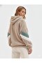 İnci̇ Wears Hooded Sleeve Detail Elastic Plush Zippered Jacket Vision - 2