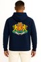 Hooded Coat of Arms of Bulgaria Kingdom of Bulgaria Unisex Sweatshirt with Pocket and Back Design - 2