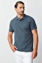 Men's Dark Gray Modernfit / Slim Fit Polo Collar T-Shirt - 2